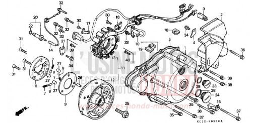 KURBELGEHAEUSEDECKEL, L./ GENERATOR CB125TDC de 1982
